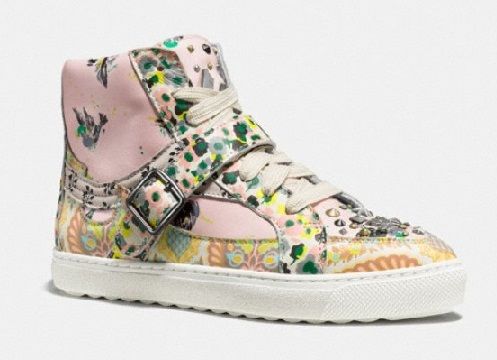 Floral Print With Stud Sneaker for Women