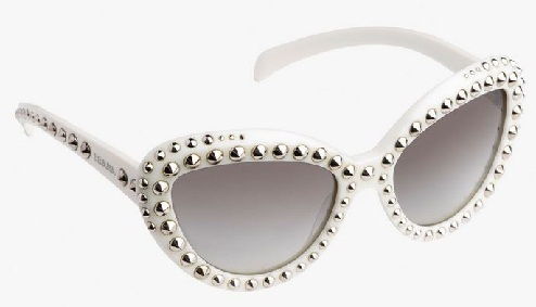 Cat Eye White Sunglasses