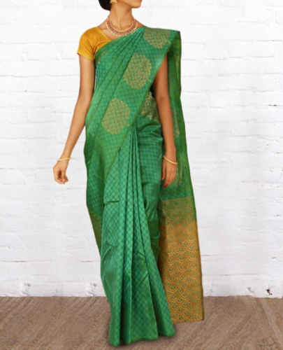 Green Vasundhra Pattu Saree 4