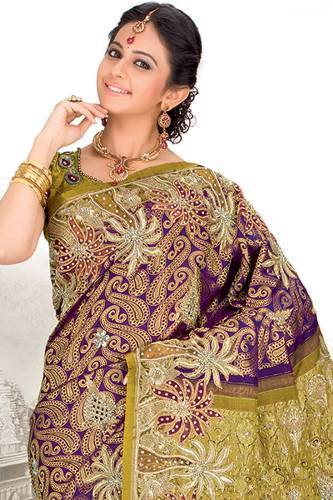 Pattu Sarees-Purple Pattu Wedding Saree With Stone Work 10