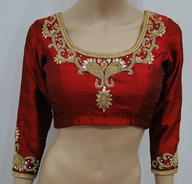 The Coolest Neck Design for Silk Blouse