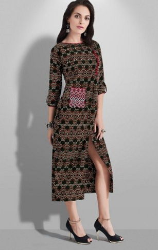 Center Cut Kurti for Winter