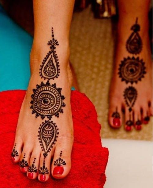 leg mehndi designs