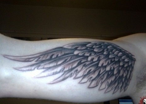 Angel Wing Bicep Tattoo Design