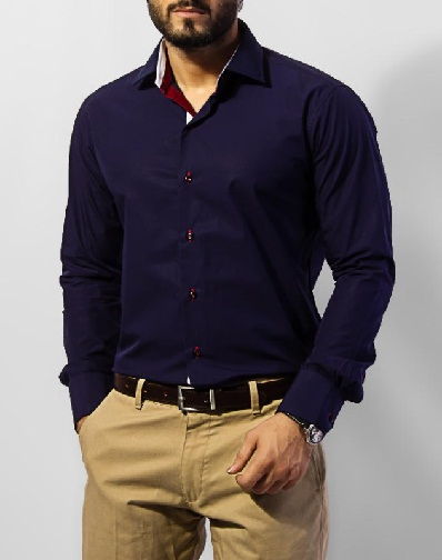 Plain Dark Blue Shirt