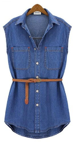 Women’s Denim Shirt with Belt