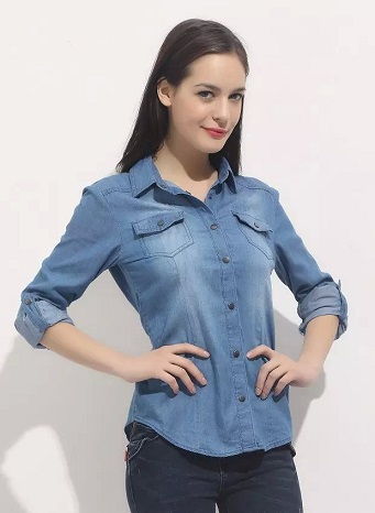 Casual Women’s Denim Shirt