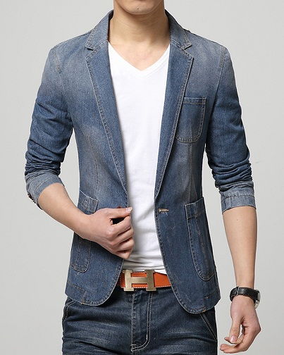 Party Wear Denim Blazer