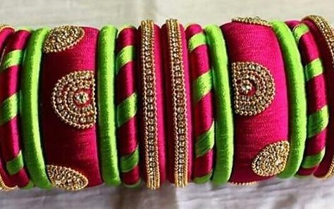 Silk Thread Bridal Bangles