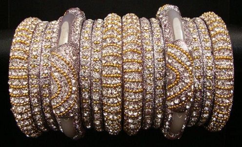 Diamond Wedding Bangles Set