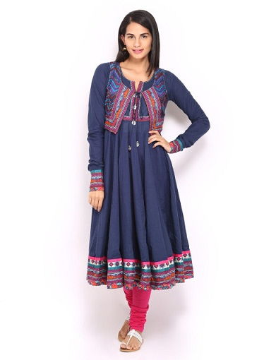 Mornarica Anarkali Kurti with Waist Coat