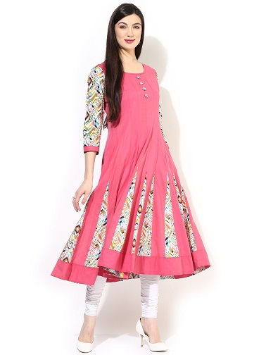 Burgundija Multiple Cuts Anarkali Kurti