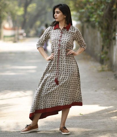 Asymmetrical Printed Kurti