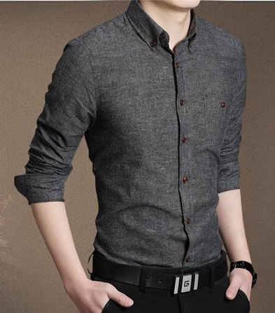 ocazional Dark Grey Shirt for men