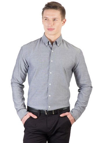 A bărbaţilor Formal Grey Shirt