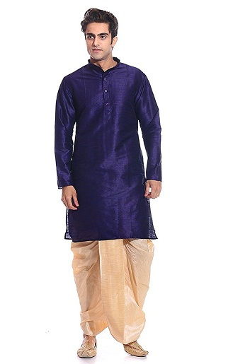 Silk Blend Dhoti Kurta