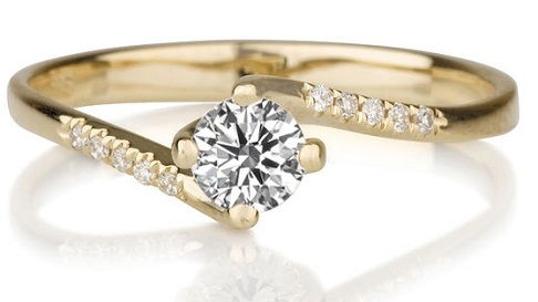 Auksas Diamond Rings for Girls