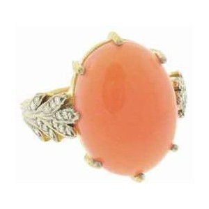 Peach Moonstone Ring