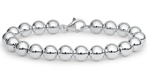 Bead linked platinum Bracelet for Men