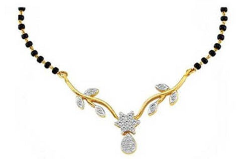 Flower diamond shortmangalsutra