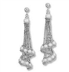 Žavesys pearl dangle earrings