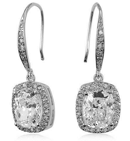 Diamond dangle earrings