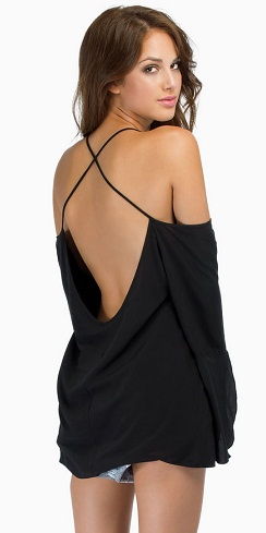 Back Less Chiffon Top