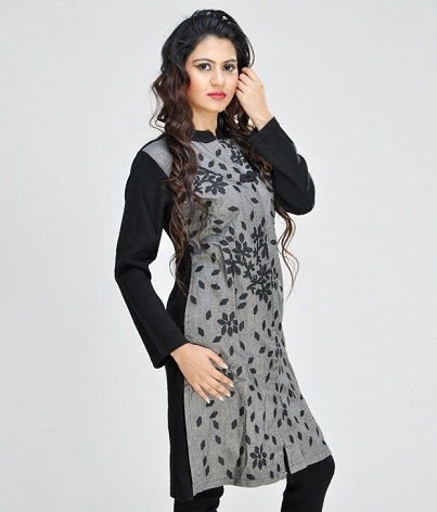 Woolen Black Kurti