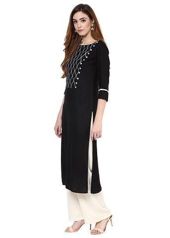 Zadnje Office Wear Black Kurti