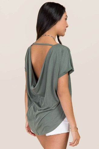 Casual Backless Top