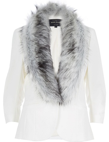 White Blazer with Fur