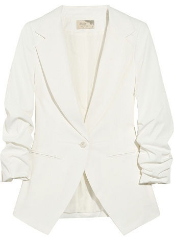 Split White Blazer