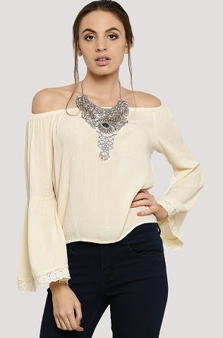 Plain Off shoulder Top