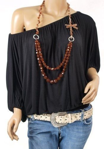 Black Single Shoulder Top