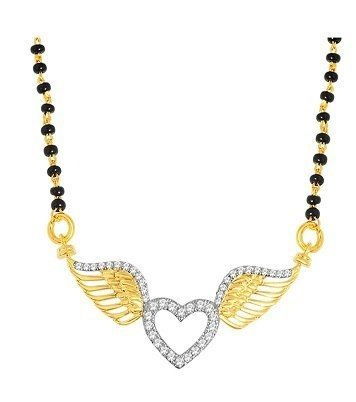 Heart shaped long mangalsutra