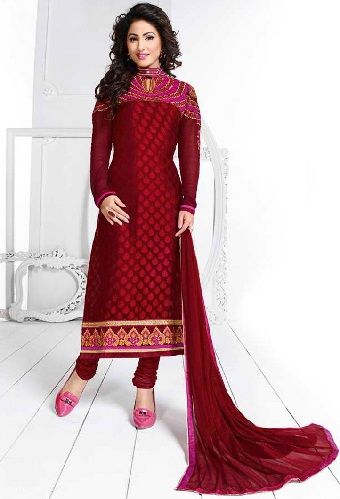 Red Velvet Designer Salwar Kmeez