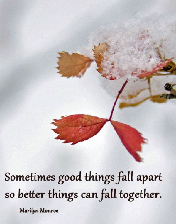 včasih good things fall apart so better things can fall together