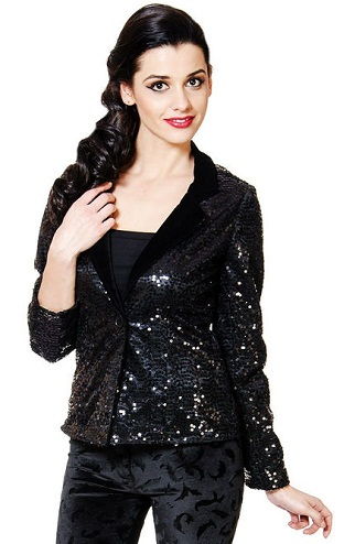 Black party time blazer