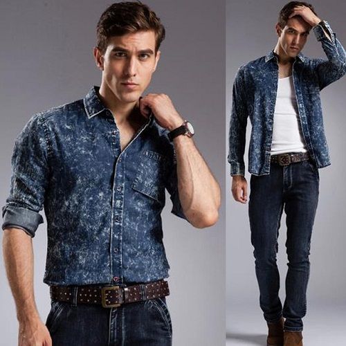 Rūkas denim shirt for men