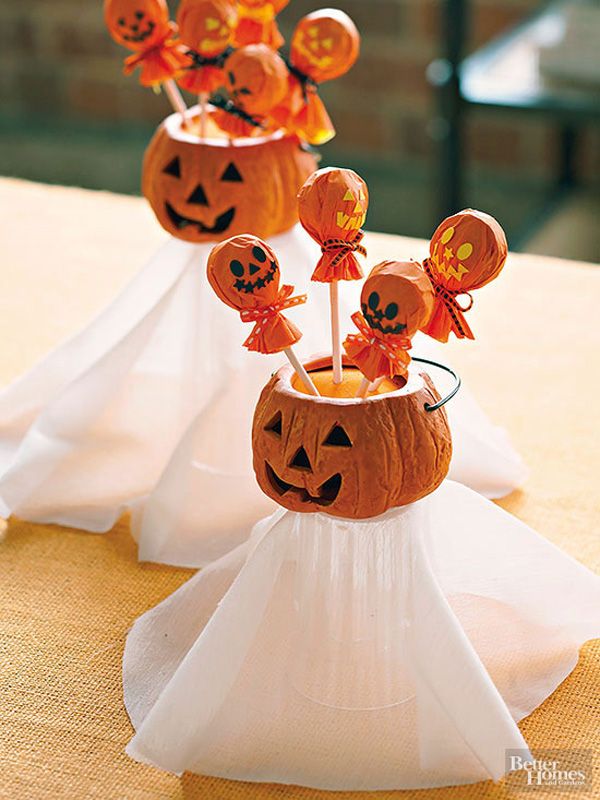 Pasidaryk pats Pumpkin with Lollipop Ghost for Kids