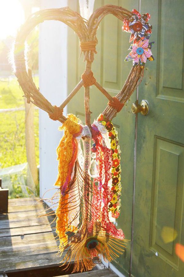 GYPSY DREAM Love Heart Wreath Peace Dream Catcher