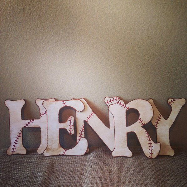 Baseball Nursery Wall Letters