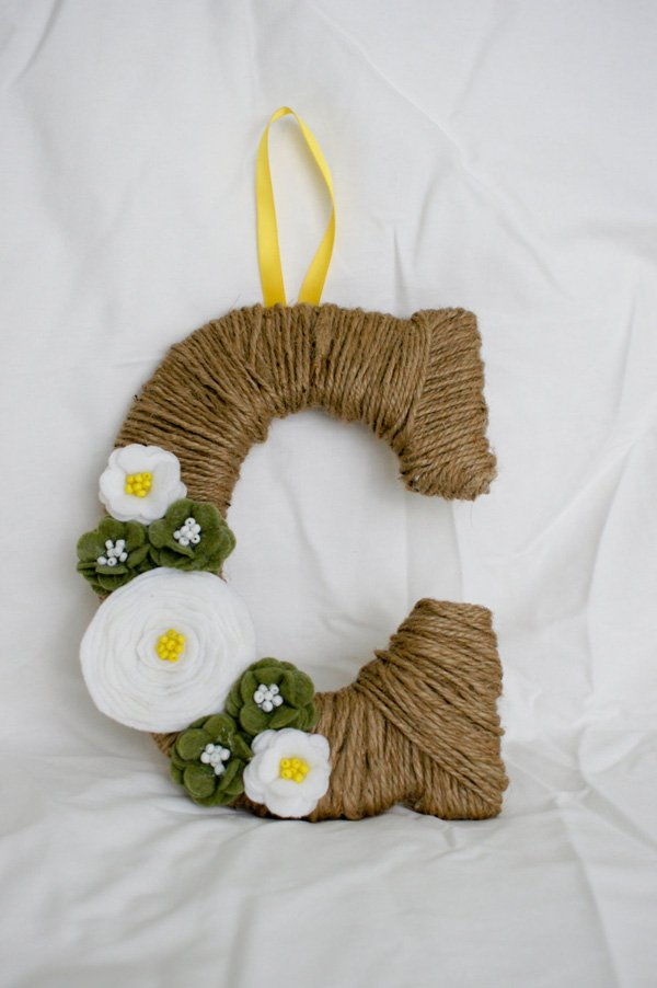 Custom Twine Monogram Wreath