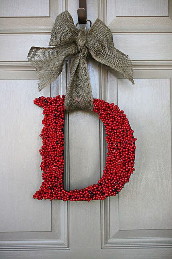 letter wreath.