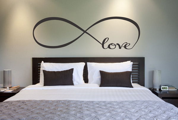 Love infinity symbol bedroom wall decal