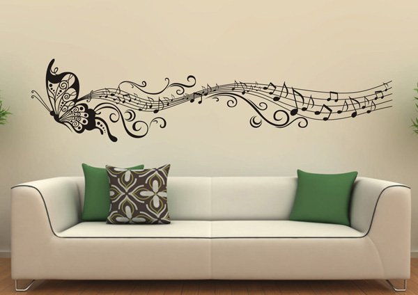 Music Butterfly Wall Decals