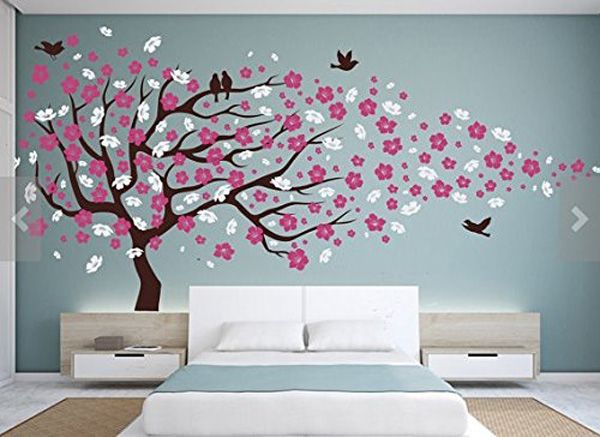 Vinyl Wall Decal Cherry Blossom Flower Tree Wall Decal Decals Child Wall Sticker Stickers Flowers