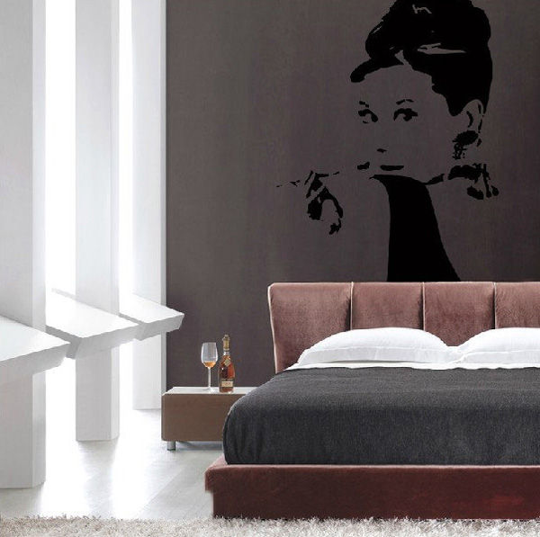 Audrey Hepburn wall decal