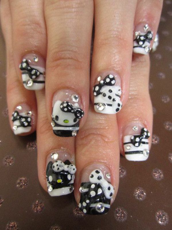 Negru & White Hello Kitty-46