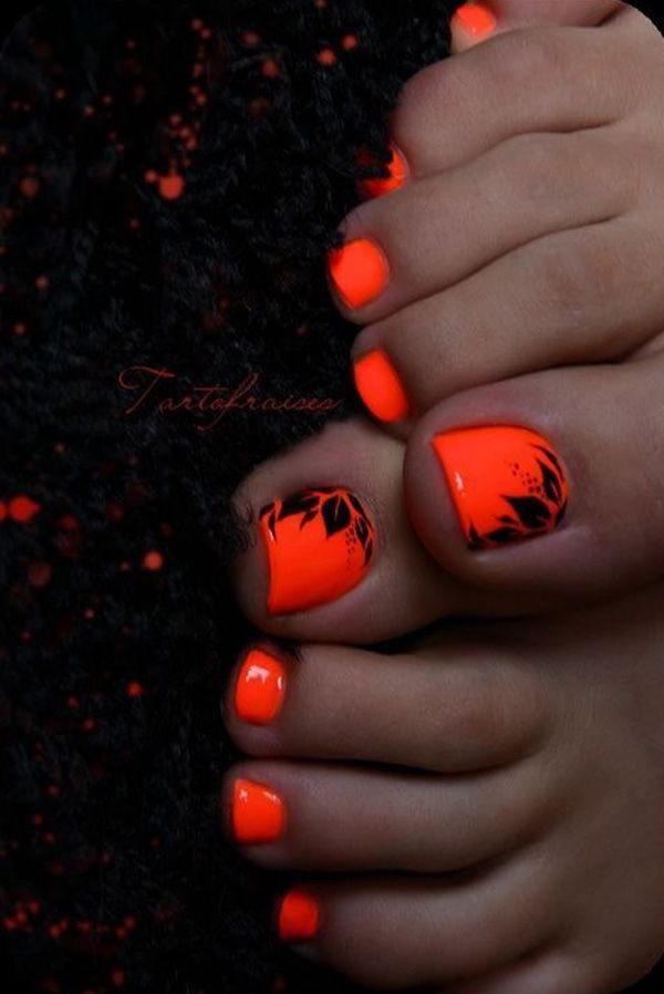 aranyos toe nail art